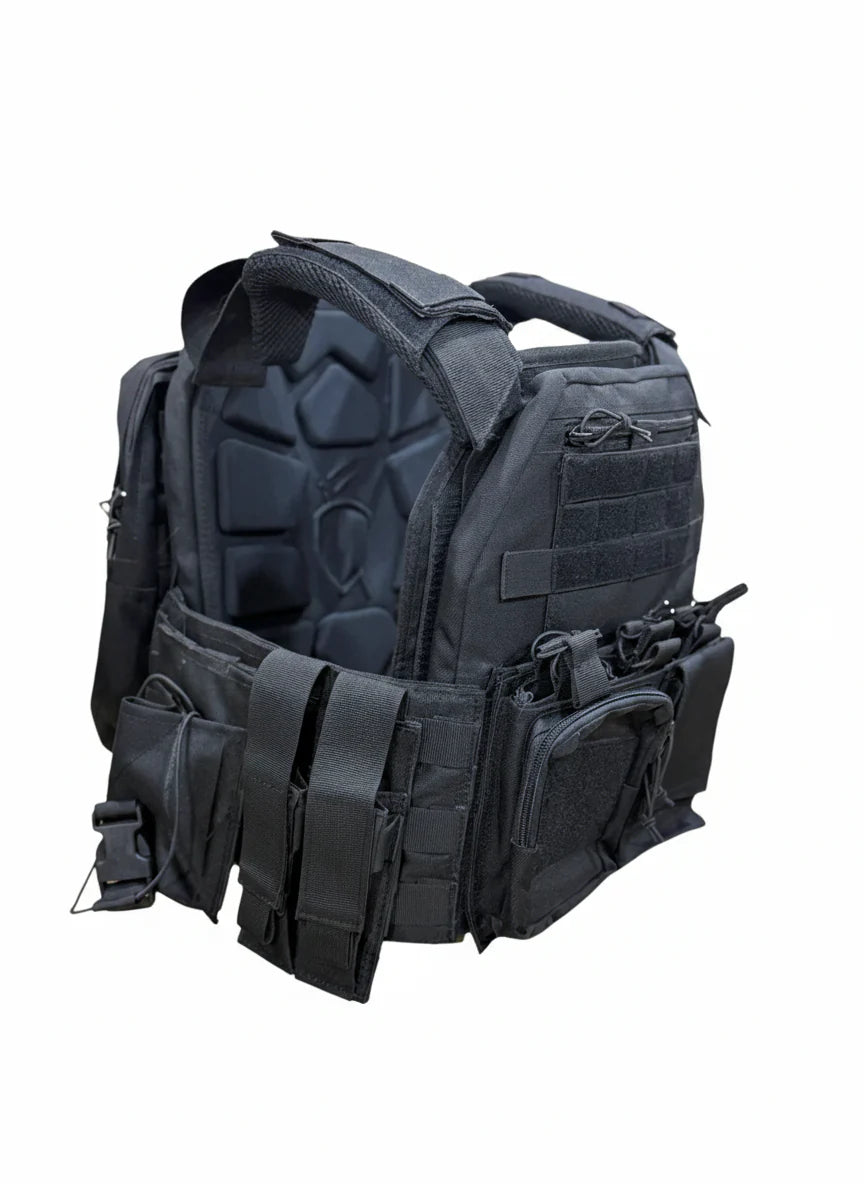 Full Assault Package Vest (FAPV Gen5) Tactical Plate Carrier-Black-Advanced Padding